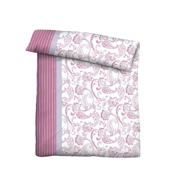 Castell Feinbiber Bettwäsche Paisley brombeer, 1x 135x200 cm + 1x 80x80 cm