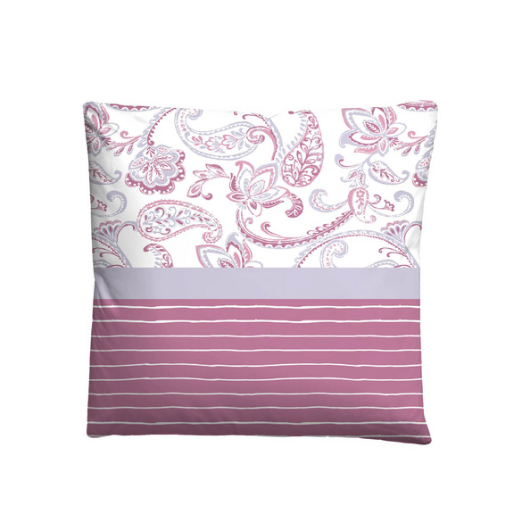 Castell Feinbiber Bettwäsche Paisley brombeer, 1x 135x200 cm + 1x 80x80 cm
