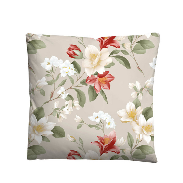 Castell Baumwoll Edelflanell Bettwäsche Floral kitt, 1x 135x200 cm + 1x 80x80 cm