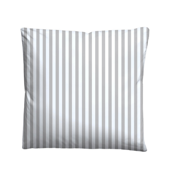 Castell Jersey Bettwäsche Längsstreifen grau, 1x 135x200 cm + 1x 80x80 cm