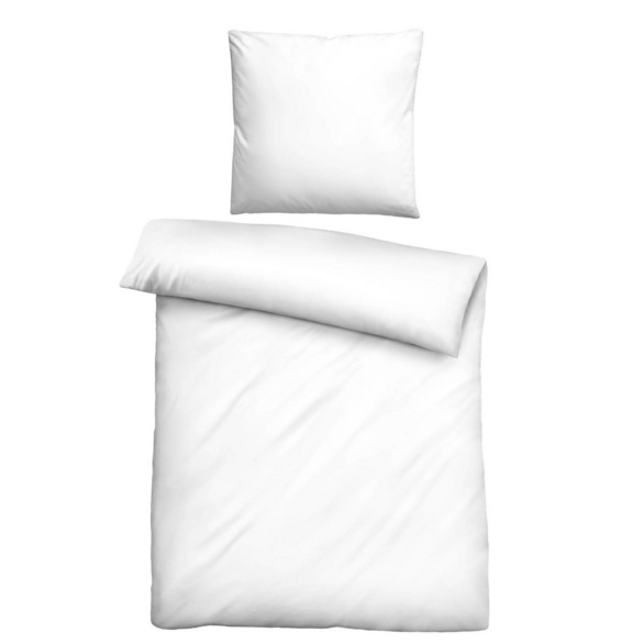 biberna Tencel Bettwäsche UNI weiß, 1x 135x200 cm + 1x 80x80 cm