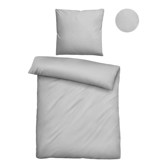biberna Tencel Bettwäsche UNI  sturmgrau, 1x 135x200 cm + 1x 80x80 cm