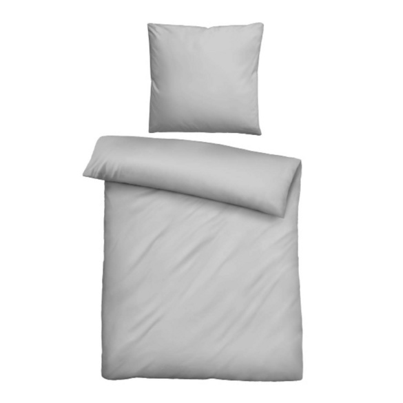 biberna Tencel Bettwäsche UNI  sturmgrau, 1x 135x200 cm + 1x 80x80 cm