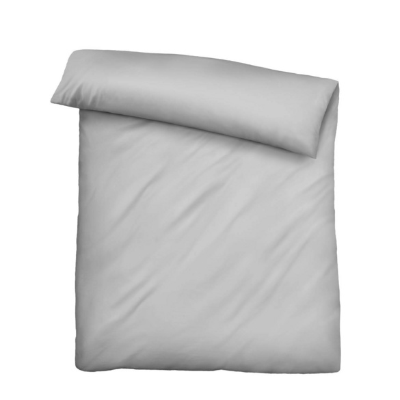 biberna Tencel Bettwäsche UNI  sturmgrau, 1x 155x220 cm + 1x 80x80 cm