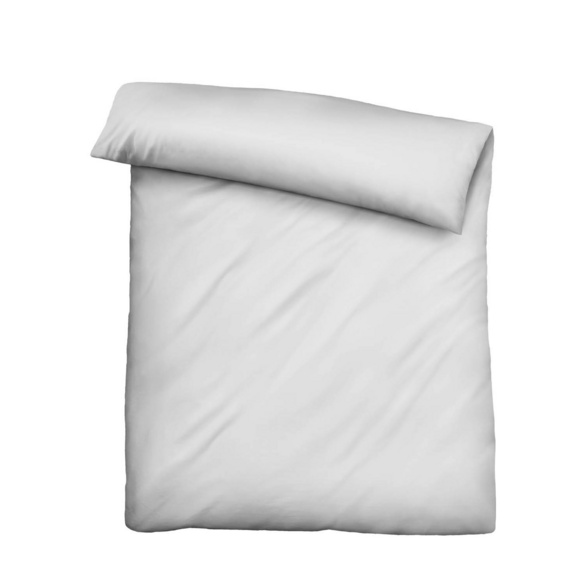 biberna Tencel Bettwäsche UNI  silber/grau, 1x 135x200 cm + 1x 80x80 cm