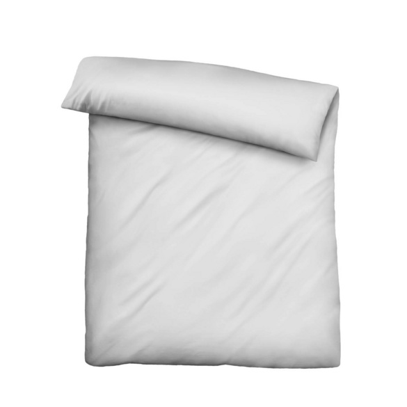 biberna Tencel Bettwäsche UNI  silber/grau, 1x 155x220 cm + 1x 80x80 cm