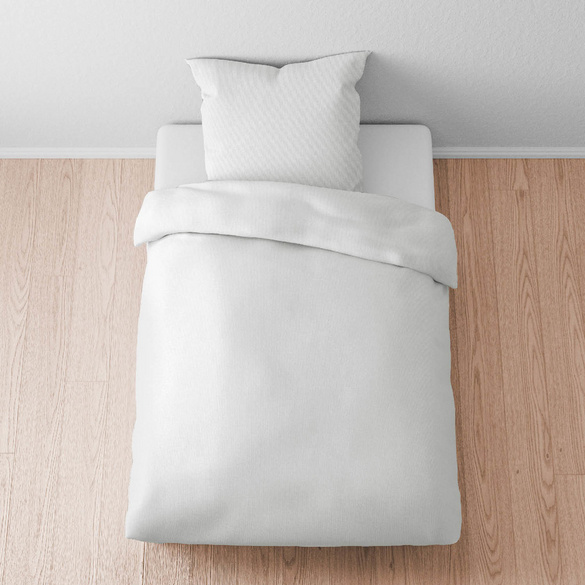 biberna Tencel Bettwäsche UNI  silber/grau, 1x 155x220 cm + 1x 80x80 cm