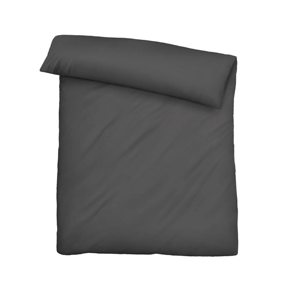 biberna Tencel Bettwäsche UNI  titanium, 1x 135x200 cm + 1x 80x80 cm