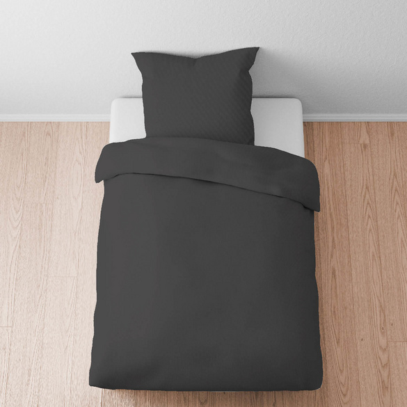 biberna Tencel Bettwäsche UNI  titanium, 1x 155x220 cm + 1x 80x80 cm