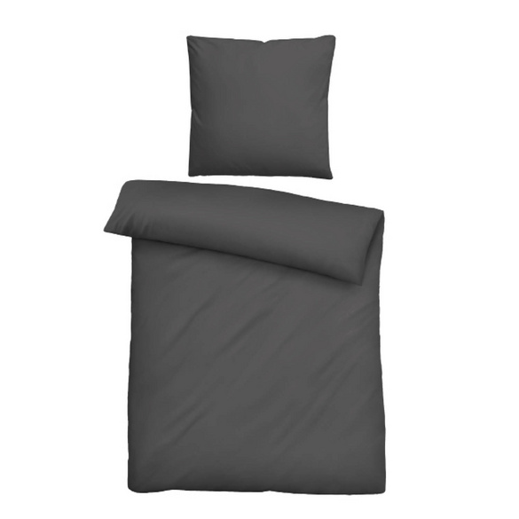 biberna Tencel Bettwäsche UNI  titanium, 1x 155x220 cm + 1x 80x80 cm