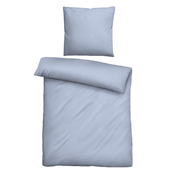 biberna Tencel Bettwäsche UNI  eisblau, 1x 135x200 cm + 1x 80x80 cm