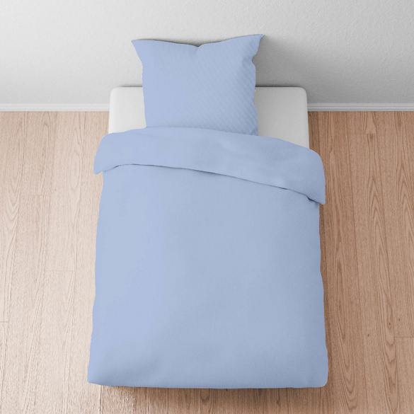 biberna Tencel Bettwäsche UNI  eisblau, 1x 155x220 cm + 1x 80x80 cm