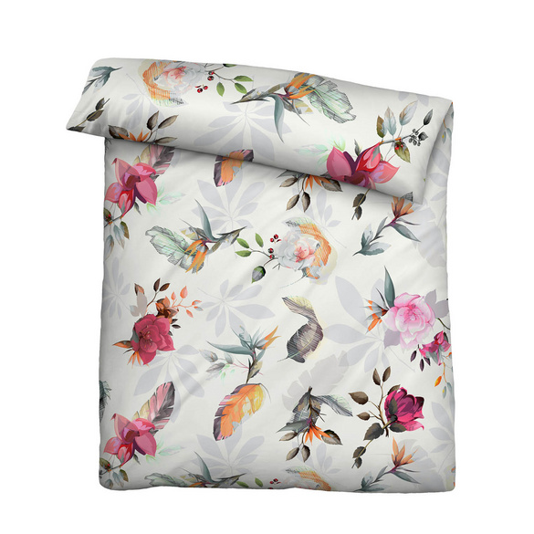 biberna Tencel Bettwäsche Frühling , 1x 155x220 cm + 1x 80x80 cm