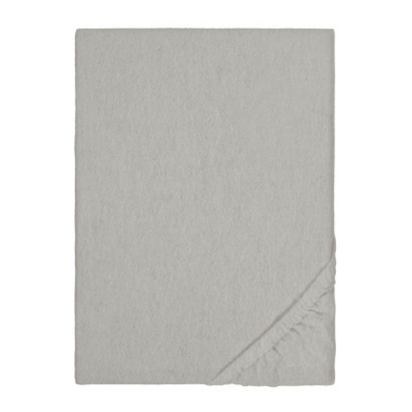 biberna Spannbetttuch Melange uni sturmgrau, 1x 180x200 cm - 200x200 cm