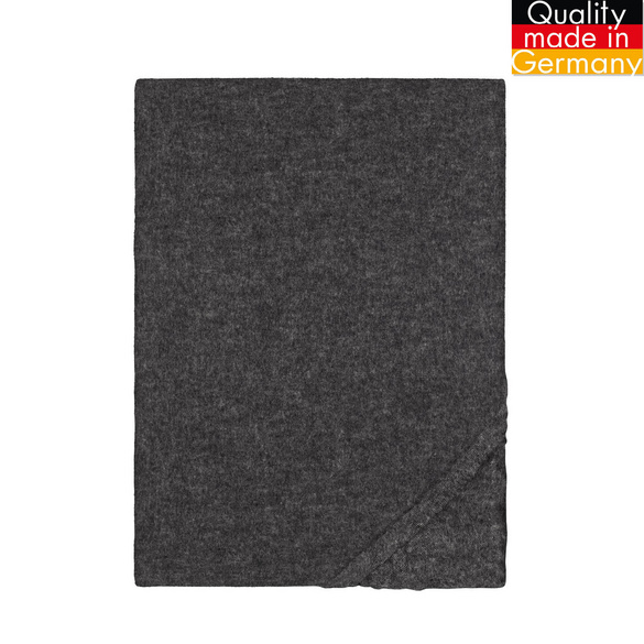 biberna Spannbetttuch Melange uni titanium, 1x 140x200 cm - 160x200 cm