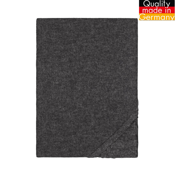 biberna Spannbetttuch Melange uni titanium, 1x 180x200 cm - 200x200 cm