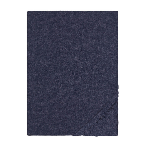 biberna Spannbetttuch Melange uni marine, 1x 90x190 cm - 100x200 cm