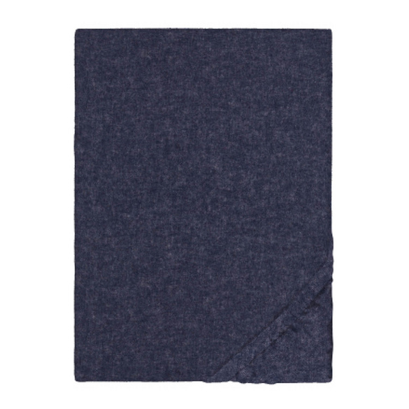 biberna Spannbetttuch Melange uni marine, 1x 180x200 cm - 200x200 cm
