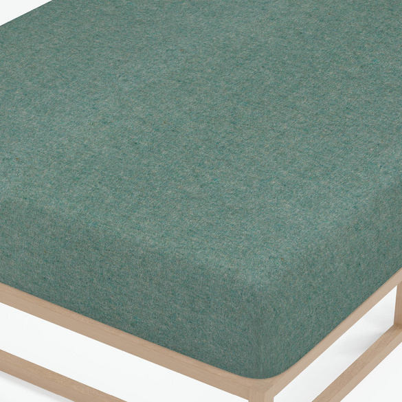 biberna Spannbetttuch Melange uni fichte, 1x 90x190 cm - 100x200 cm