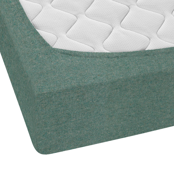 biberna Spannbetttuch Melange uni fichte, 1x 140x200 cm - 160x200 cm