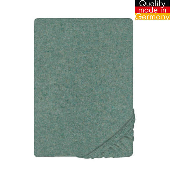 biberna Spannbetttuch Melange uni fichte, 1x 140x200 cm - 160x200 cm