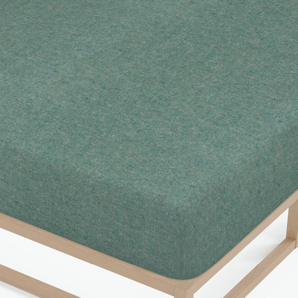 biberna Spannbetttuch Melange uni fichte, 1x 180x200 cm - 200x200 cm