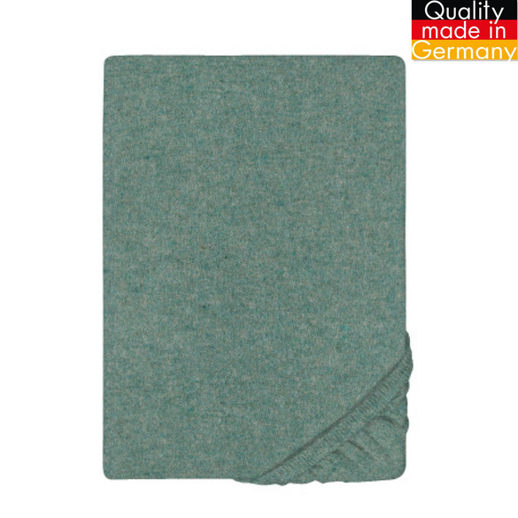 biberna Spannbetttuch Melange uni fichte, 1x 180x200 cm - 200x200 cm