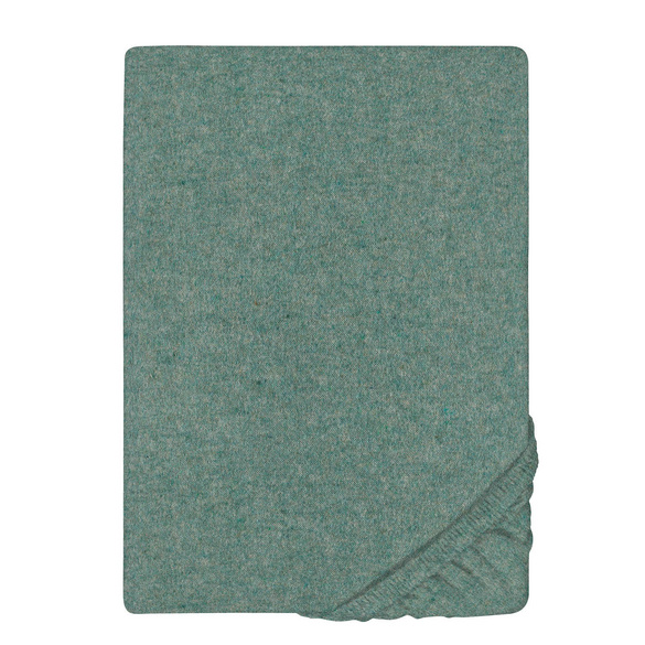 biberna Spannbetttuch Melange uni fichte, 1x 180x200 cm - 200x200 cm