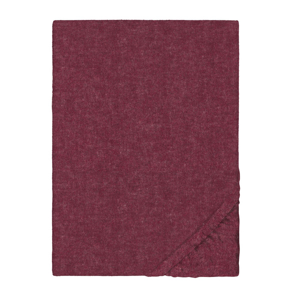 biberna Spannbetttuch Melange uni burgund, 1x 90x190 cm - 100x200 cm