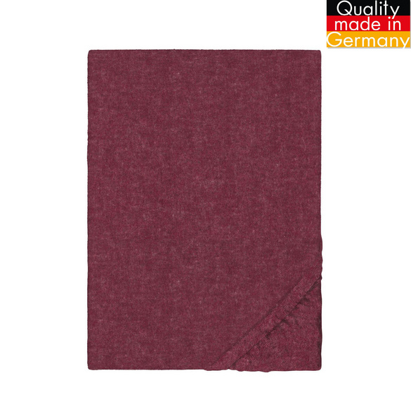 biberna Spannbetttuch Melange uni burgund, 1x 140x200 cm - 160x200 cm