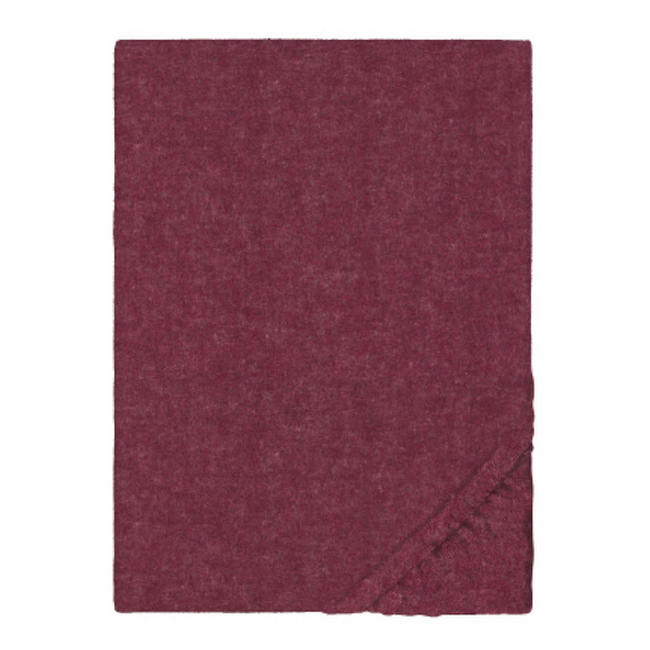 biberna Spannbetttuch Melange uni burgund, 1x 140x200 cm - 160x200 cm