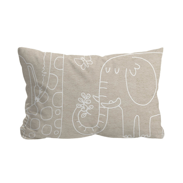biberna Melange-Flanell Bettwäsche Tiere kitt, 1x 100x135 cm + 1x 40x60 cm
