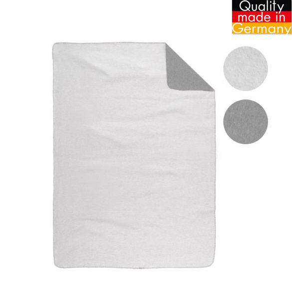 biberna Melange Wohndecke UNI  grau, 1x 150x200 cm