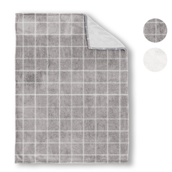 biberna Sherpa Wohndecke Sherpa grau, 1x 150x200 cm