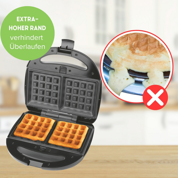 3‑in‑1 Sandwichmaker, Kontaktgrill & Waffeleisen GOURMETmaxx