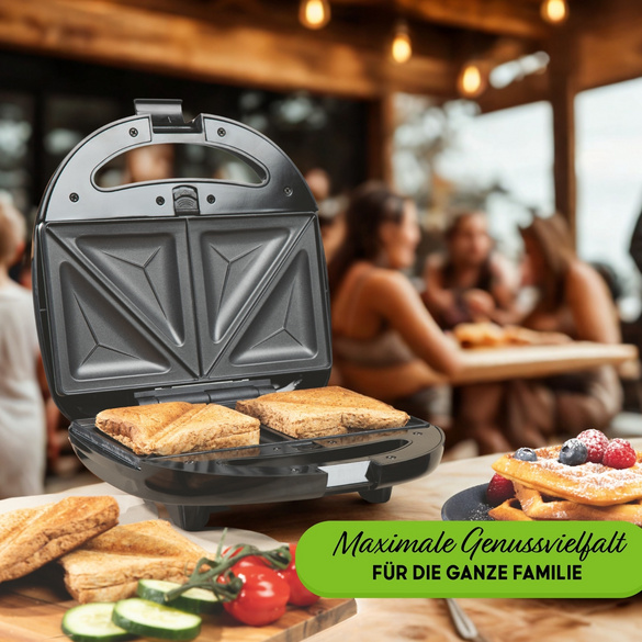 3‑in‑1 Sandwichmaker, Kontaktgrill & Waffeleisen GOURMETmaxx