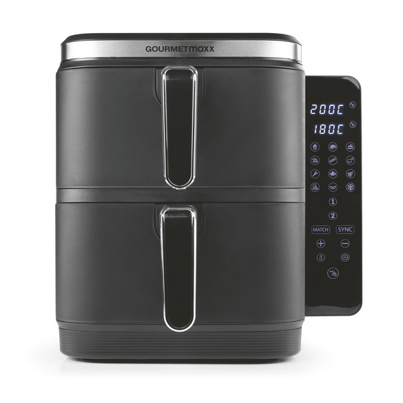 Heißluft-Fritteuse Vertikale 2 x 5 l Doppelkammer GOURMETmaxx
