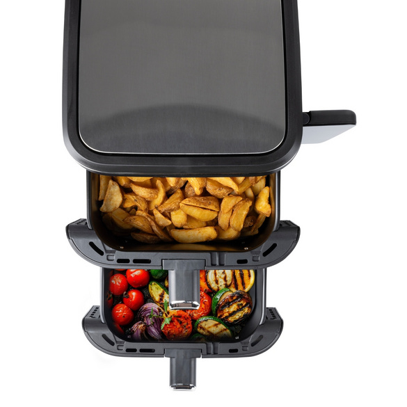 Heißluft-Fritteuse Vertikale 2 x 5 l Doppelkammer GOURMETmaxx