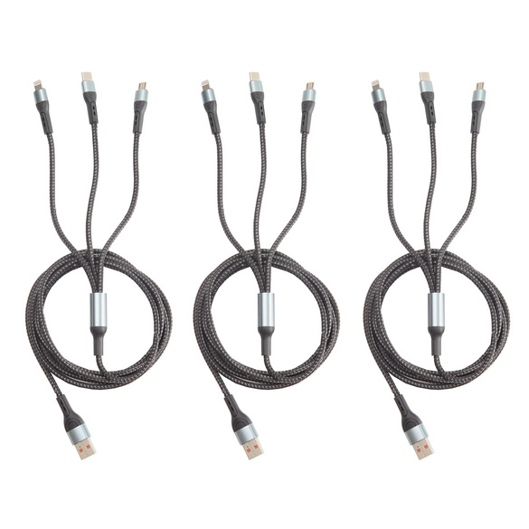 USB-Ladekabel 3-in-1 3er-Set Bergström