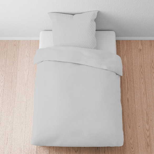 biberna Tencel-Flanell Bettwäsche uni sturmgrau, 135x200 cm + 80x80 cm