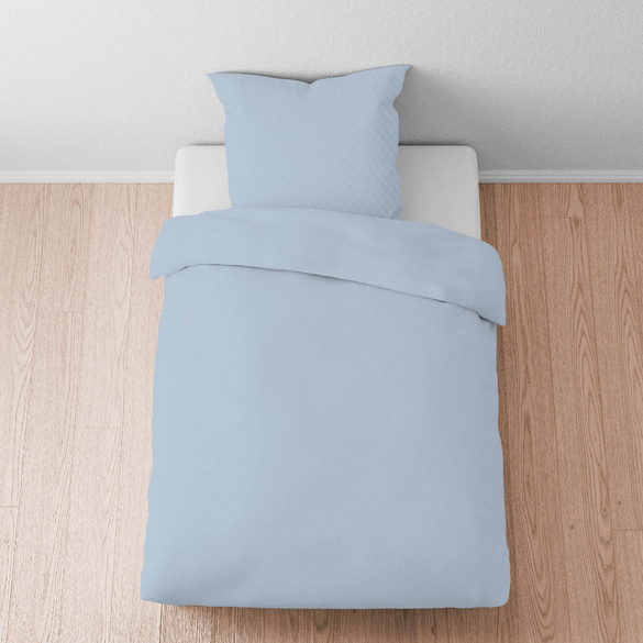 biberna Tencel-Flanell Bettwäsche uni taubenblau, 135x200 cm + 80x80 cm