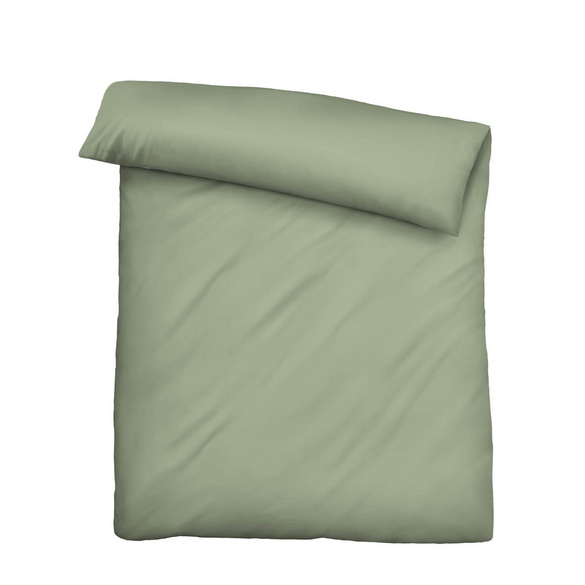 biberna Tencel-Flanell Bettwäsche uni oliv, 135x200 cm + 80x80 cm