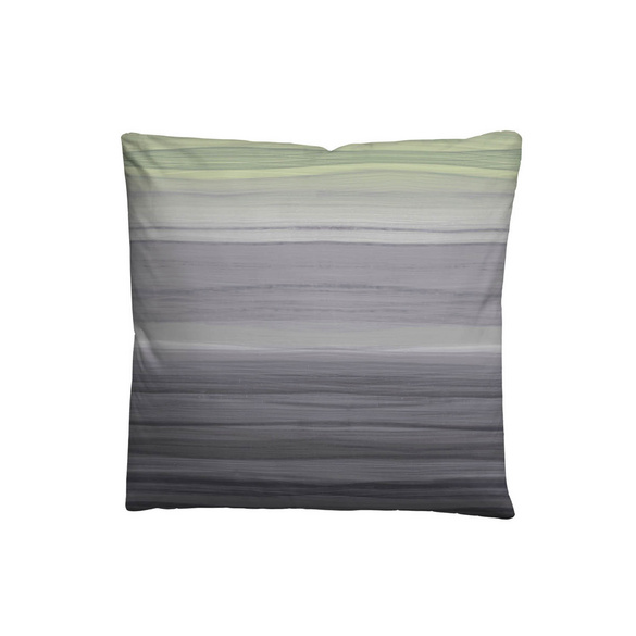 biberna Satin Bettwäsche Streifen pistaziengrün, 135x200 cm + 80x80 cm