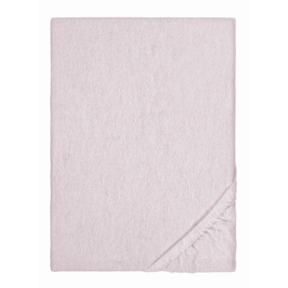 biberna Spannbetttuch Melange rose, 180x200 cm - 200x200 cm