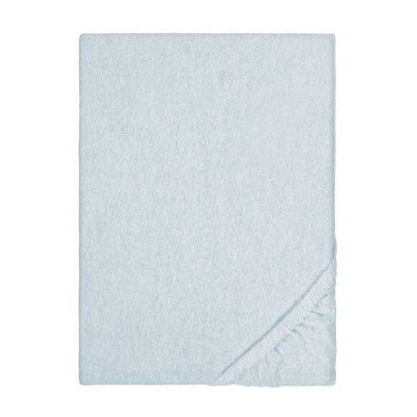 biberna Spannbetttuch Melange ciel, 140x200 cm - 160x200 cm