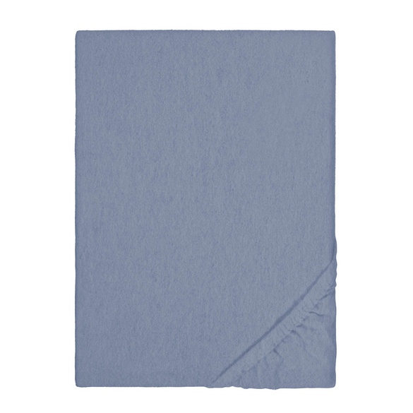 biberna Spannbetttuch Melange blau, 140x200 cm - 160x200 cm