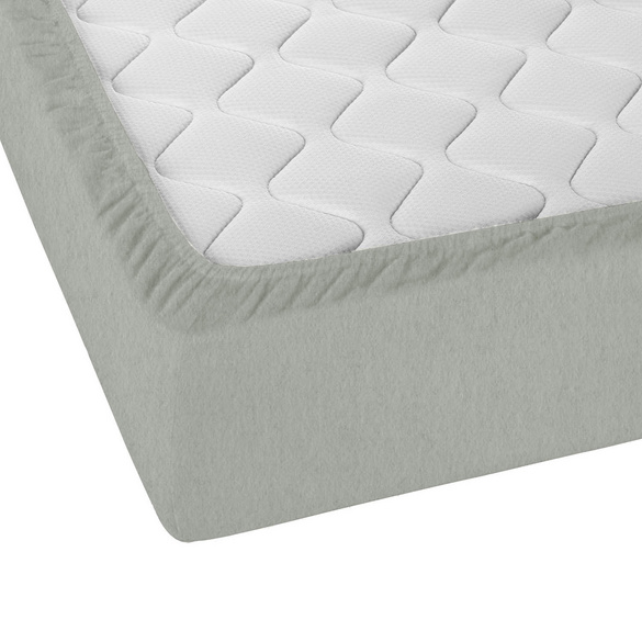 biberna Spannbetttuch Melange gletscher, 90x190 cm - 100x200 cm