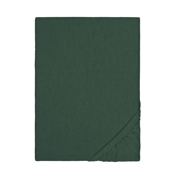 biberna Spannbetttuch Melange dunkelgrün, 90x190 cm - 100x200 cm
