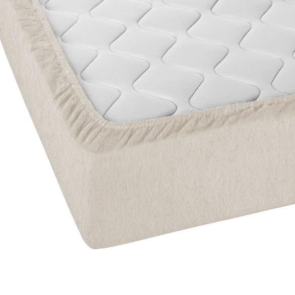 biberna Spannbetttuch Melange kitt, 90x190 cm - 100x200 cm