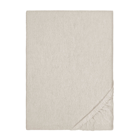 biberna Spannbetttuch Melange kitt, 90x190 cm - 100x200 cm